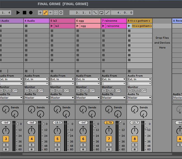 Ableton arrangement window