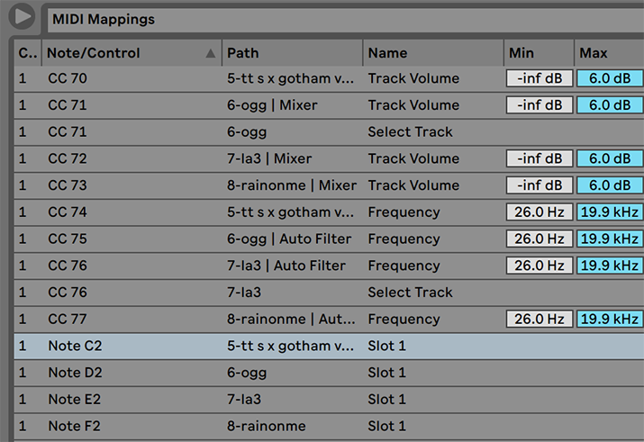 Ableton arrangement window